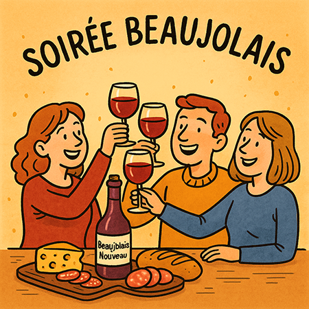 🍷 Soirée Beaujolais à la Salle des Fêtes ! 🎉